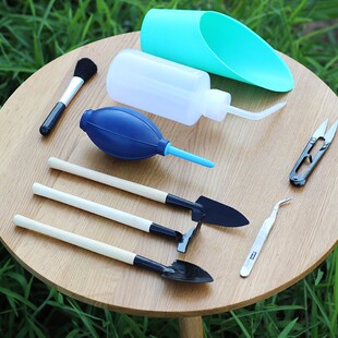 园艺专用种植工具微景观栽种小镊子剪刀起苗器铲土器浇水壶气球吹