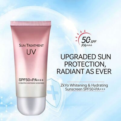 跨境专供爆款ZkYo补水防晒霜SPF5