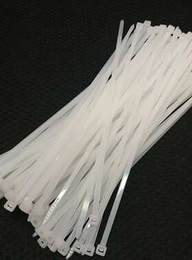 优质新料环保加粗加韧白/黑色塑料尼龙扎带5X200mm型号足数500条