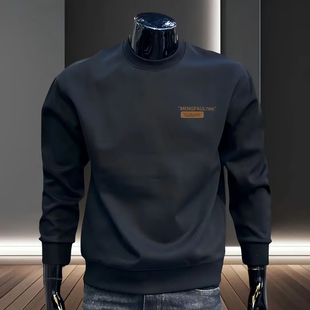 点击率冬季精品男装店字母印花卫衣秋冬男士款针织打底衫宽松上衣