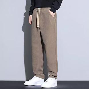 点击率冬季精品男装店男裤潮流时尚休闲裤男士宽松弹力直筒长裤子