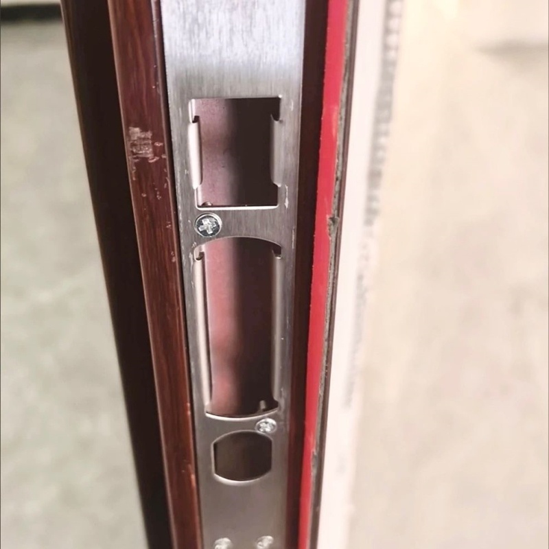 压边条木门家用塑料壳导向片不锈钢锁舌片门框片锁具挡片锁体配件