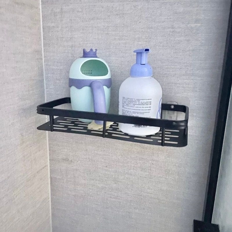 壁挂式免打孔洗澡间吸壁式卫浴太空铝洗手间置物架卫生间收纳墙上,家装主材,卫浴置物架,淘宝优惠券,粉丝福利购,淘宝优惠卷