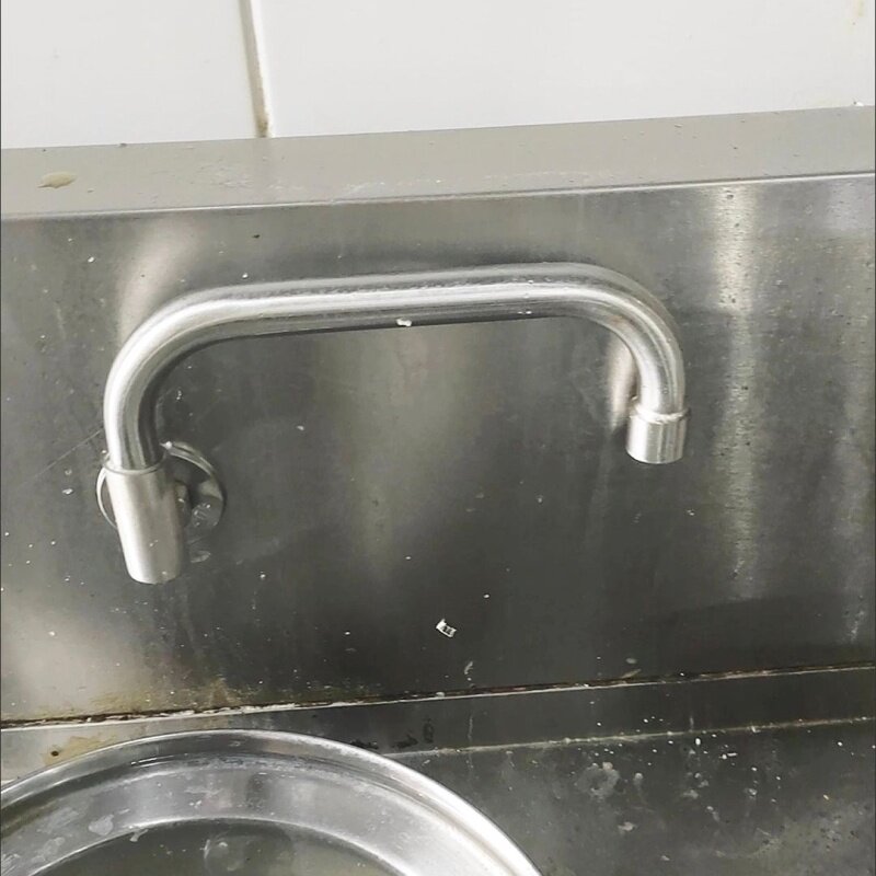 餐馆酒店摇臂龙头摇摆龙头入墙式厨房龙头
