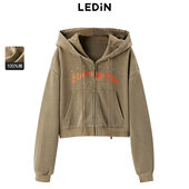 乐町水洗做旧针织外套女春季 新款 上衣C2BBE1429