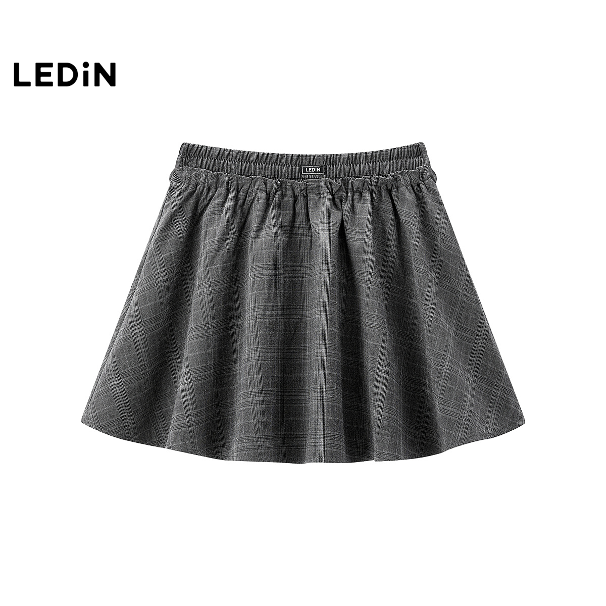 【商场同款】乐町绣标灰色短裙夏季新款显瘦A字半身裙C1GEF2725