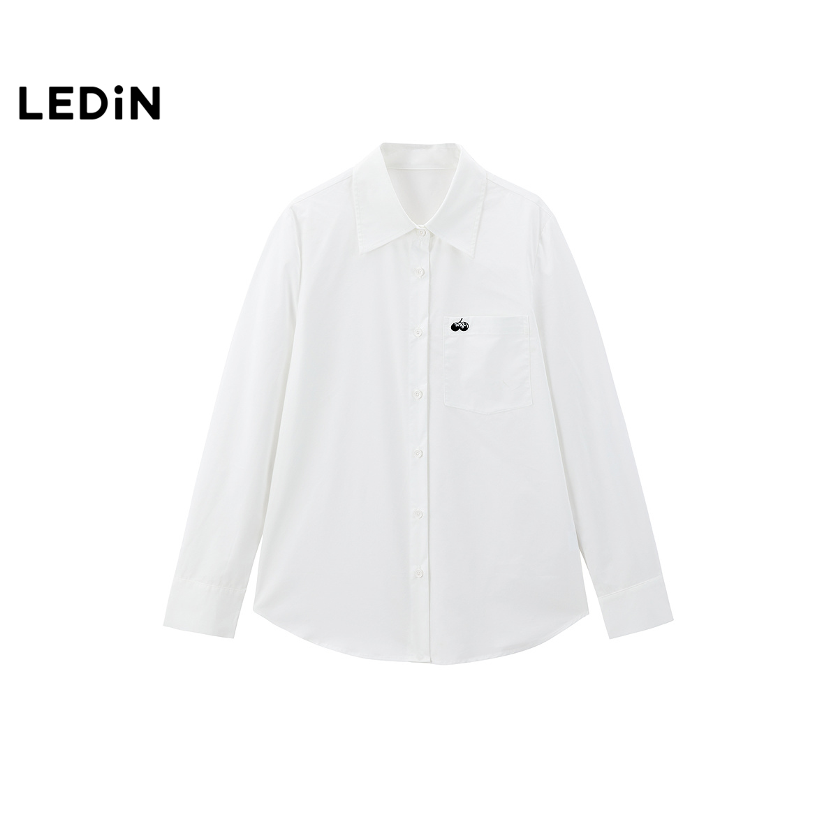 【商场同款】乐町2025秋季新款绣花合体衬衫内搭衬衣C2CAF1304