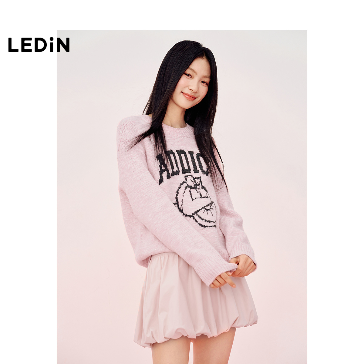 【商场同款】乐町柿子图案线套衫25年秋季新款针织毛衣C2EEF1321