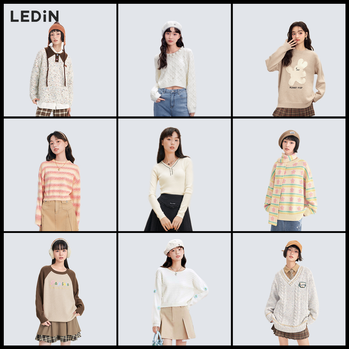 乐町柔软甜美上衣针织毛衫集合