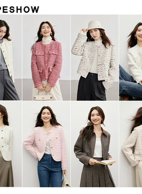 红袖outlets小香风热卖合集 2024秋冬气质贵气短外套hopeshow