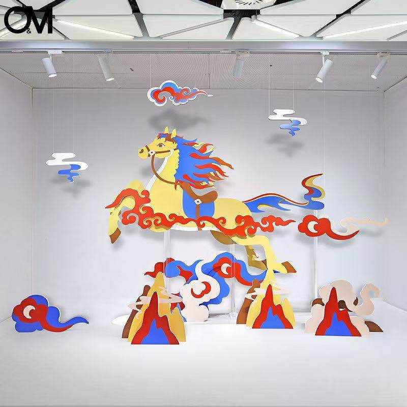 2026马年大型摆件氛围商场橱窗场景布置橱窗DP点中庭创意装饰组合,商业/办公家具,商业美陈,淘宝优惠券,粉丝福利购,淘宝优惠卷