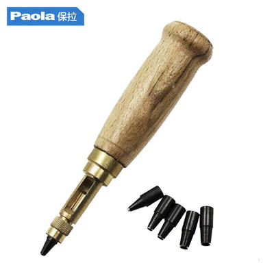 保拉(Paola)皮带打孔器(1.5-4MM)皮革冲子可换头冲孔器打眼器圆孔