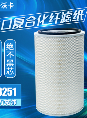 适配K3251空气滤芯欧曼GTL自卸车430 400 336 ETX375搅拌车空滤