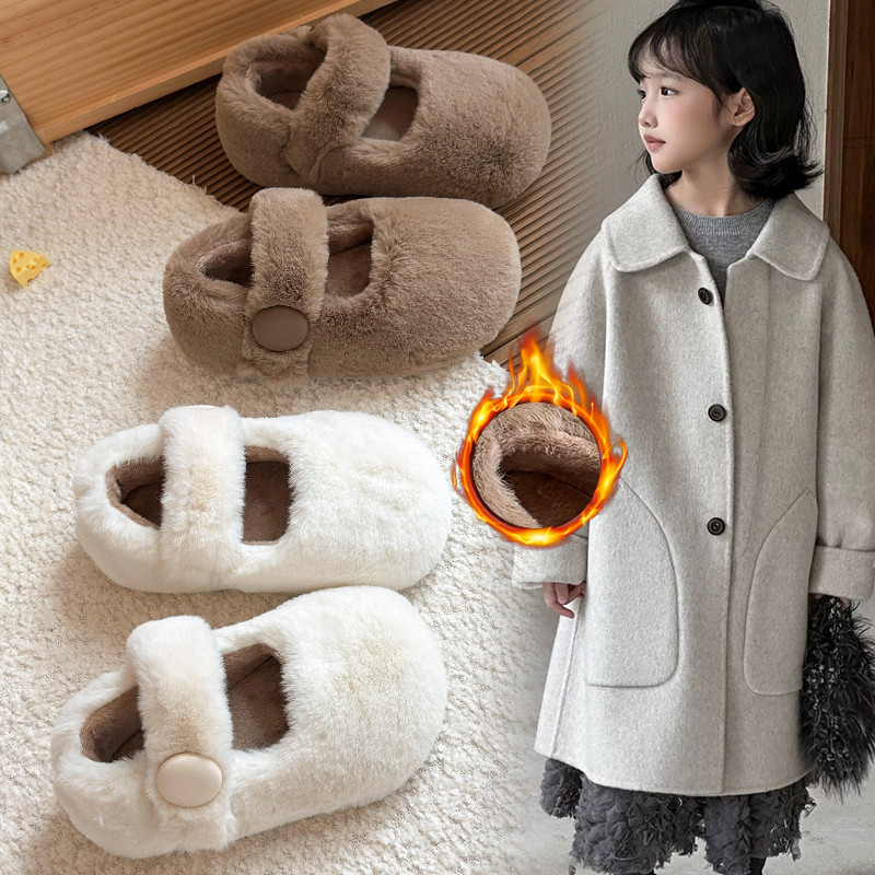 女童毛毛鞋外穿2025秋冬季新款儿童棉鞋加绒女宝二棉鞋小童豆豆鞋,童鞋/婴儿鞋/亲子鞋,棉鞋,淘宝优惠券,粉丝福利购,淘宝优惠卷