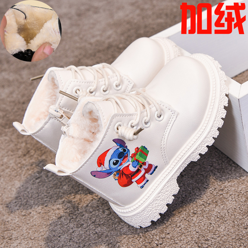 月销1万+儿童皮靴加绒棉靴公主靴