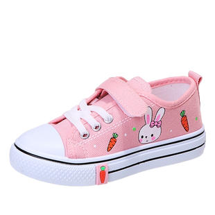 儿童帆布鞋女童鞋2026春秋新款软底防滑透气女孩休闲鞋男童跑步鞋