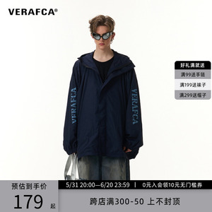 VFC/VERAF CA 美式裂纹印花防晒衣紫色小众设计宽松轻薄夹克外套