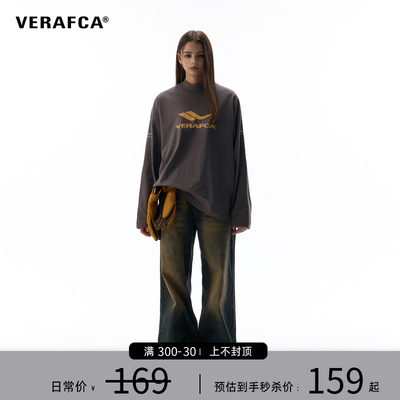 VERAFCA美式复古高领长T