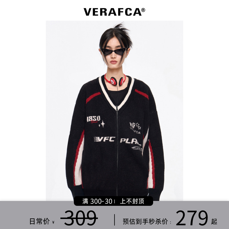 VERAFCA美式机车毛衣开衫