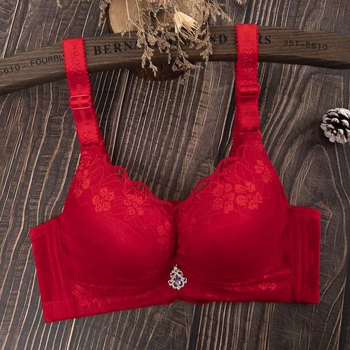 大红色内衣有钢圈上薄下