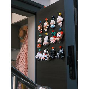 盲盒收纳展示架上墙陶瓷多巴胺磁吸扣强力磁吸挂钩入户门强力承重