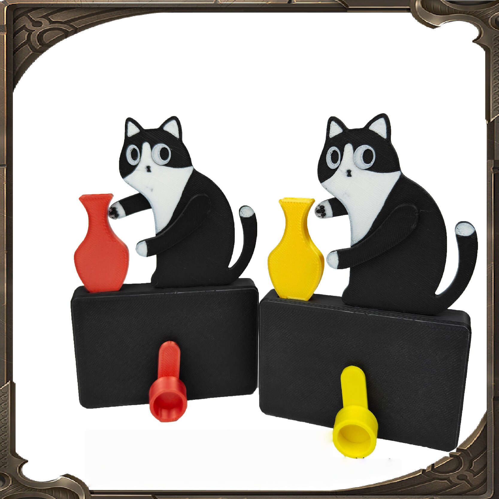 猫胡子收纳冰箱贴磁吸2025新款花瓶猫咪3D打印自制创意可爱手绢猫