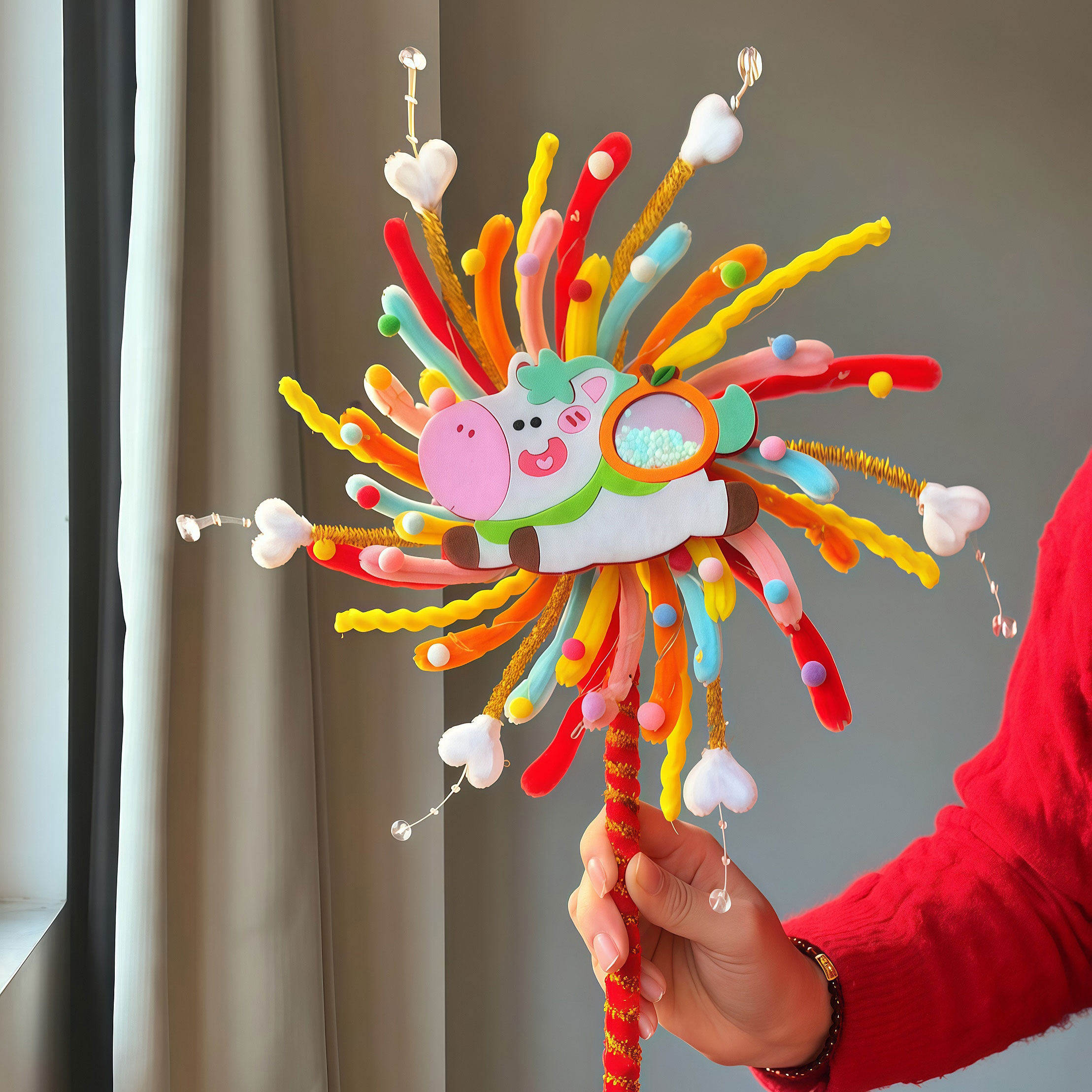 小马旋转烟花灯手工diy材料装饰春节过年元旦幼儿园环创活动作业,节庆用品/礼品,花灯,淘宝优惠券,粉丝福利购,淘宝优惠卷