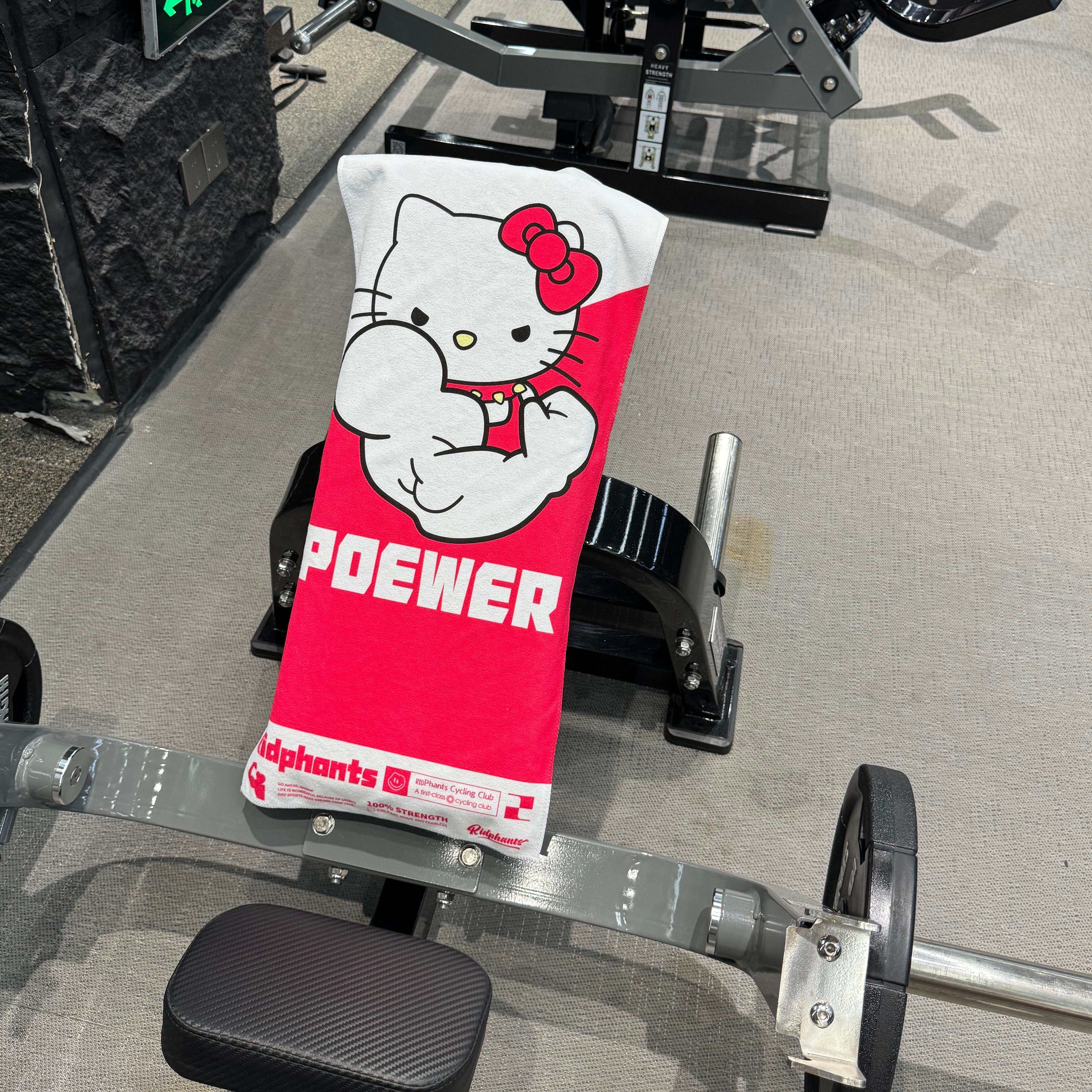 创意Hellokitty健身毛巾运动速干巾吸汗巾隔脏撸铁瑜伽垫运动毛巾