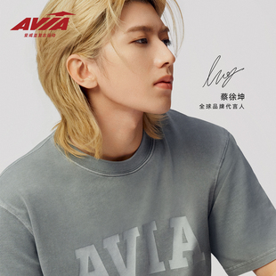 AVIA爱威亚复古做旧男女款 首尔限定系列 T恤上衣 蔡徐坤同款