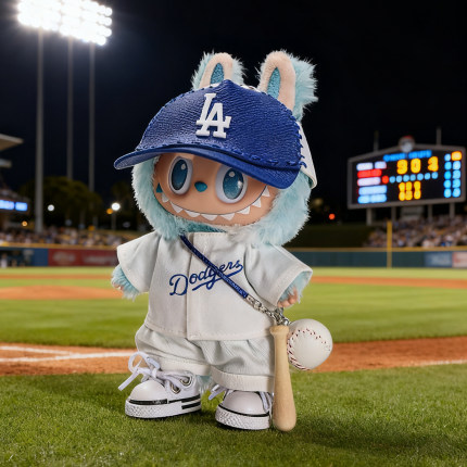 复刻道奇队17号棒球服运动衣服拉布布labubu娃衣1代2代3代通穿