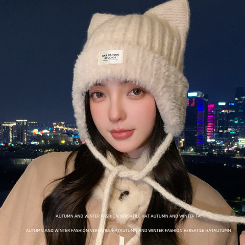 2026新款女包头护耳冷帽针织帽