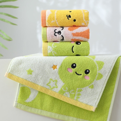纯棉儿童毛巾小孩专用洗脸巾幼儿园小毛巾柔软吸水宝宝口水巾面巾