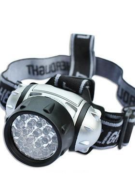 户外露营垂钓头灯21LED矿灯超亮照明7号干电池应急头戴手电筒