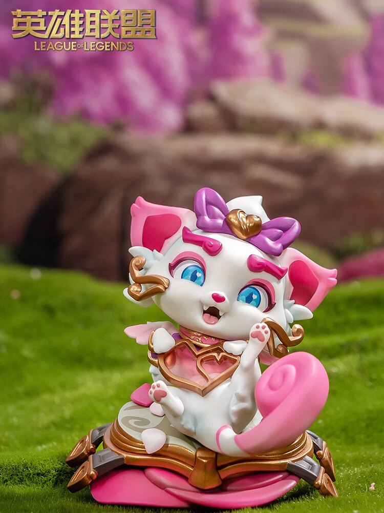 英雄联盟 lol情人节限定觅心猫猫悠米套装限量手办周边摆件