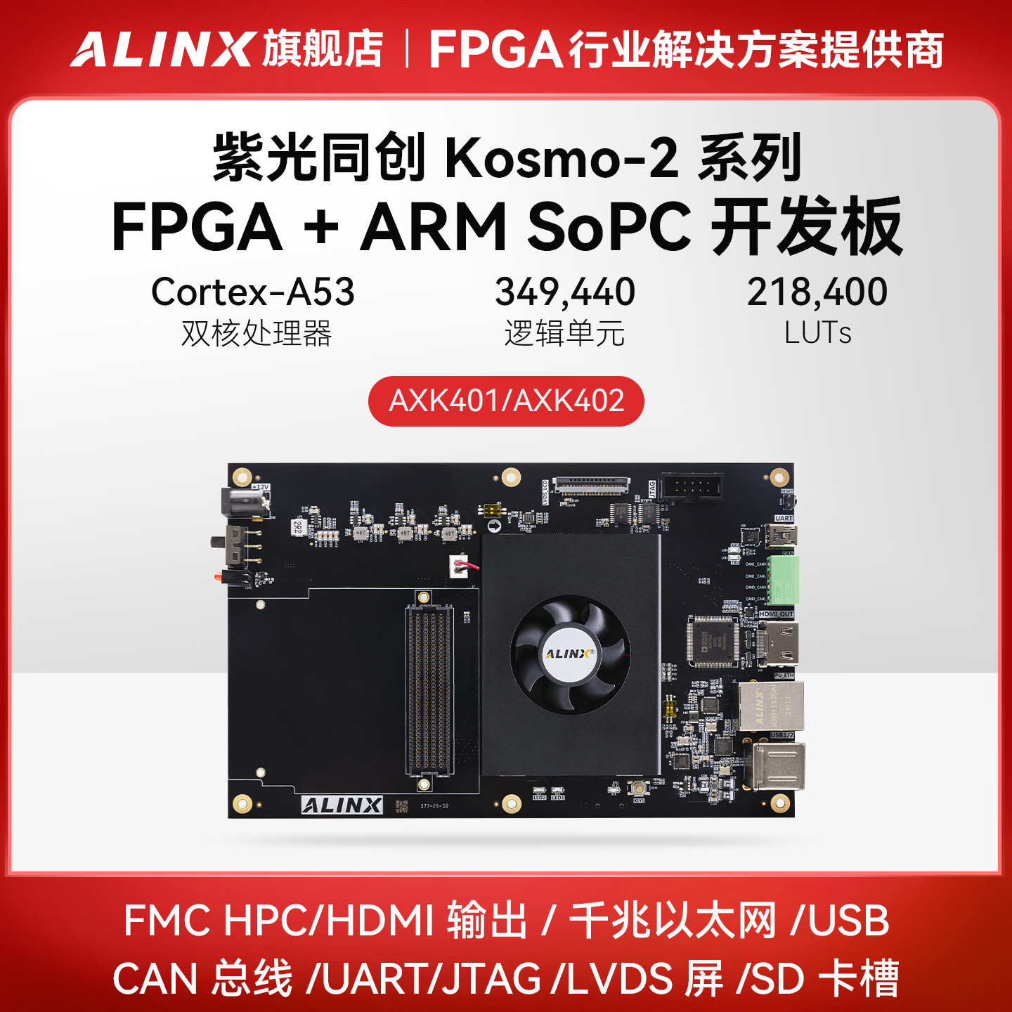 ALINX黑金国产板ARMPG2K400FMC