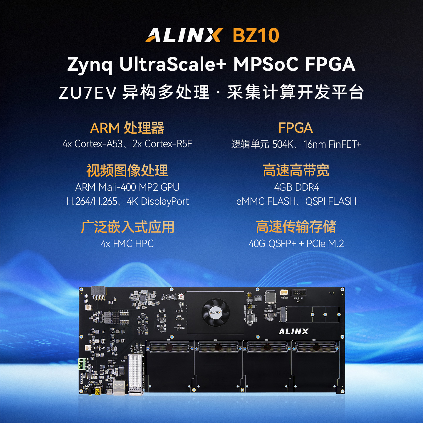 ZynqMPSoCFPGA开发板XCZU7EV