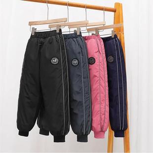 折扣清仓女童男童羽绒裤2024新款冬装中童宝宝加厚外穿保暖裤子