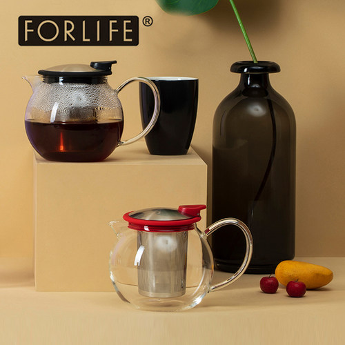 FORLIFE多色玻璃茶壶耐高温