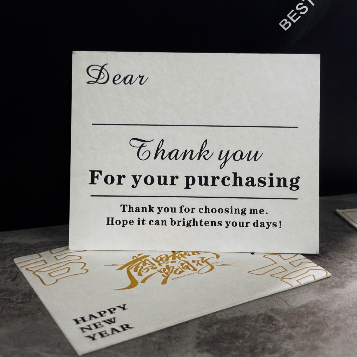 高级感谢卡定制*凹凸工艺可做