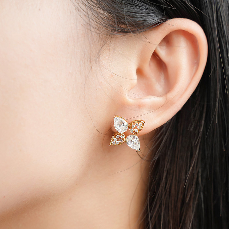 堤喜品牌夏季新款纯银花瓣造型原创设计高级时尚百搭耳环,饰品/流行首饰/时尚饰品新,耳环,淘宝优惠券,粉丝福利购,淘宝优惠卷