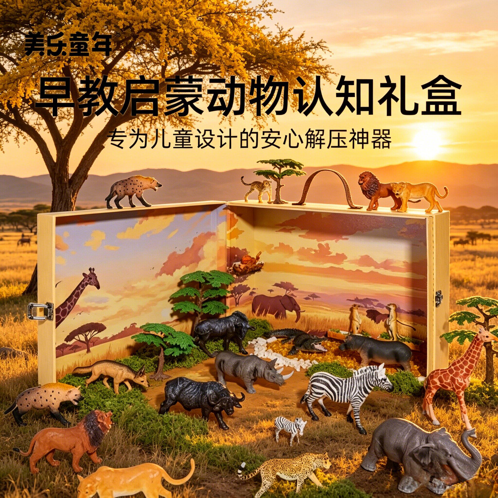 美乐童年儿童仿真动物模