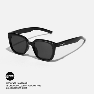 MG复古黑超方形高级感猫眼GM墨镜女新款防紫外线开车太阳眼镜roco