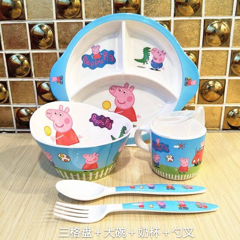 Piggy Peki children tableware suit Children bowl baby Auxiliary bowl Spoon fork baby Dinner plate Shatterproof Anti scaldin the Diapers/Care/Feeding/Push lathe , Cups/Tableware/Grind/Attachment , Children's tableware  category - from Buy2taobao.com to provide professional Taobao agent buy service