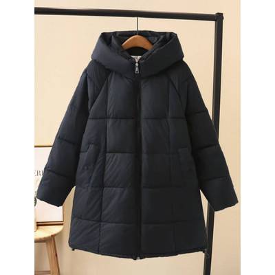 胖妹妹冬装新款大码棉服特大码230斤棉衣洋气中长款显瘦加厚外套