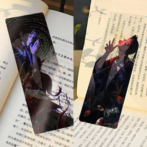 新款鬼灭之刃继国缘一黑死牟高颜值拍照装饰送朋友礼物亚克力书签