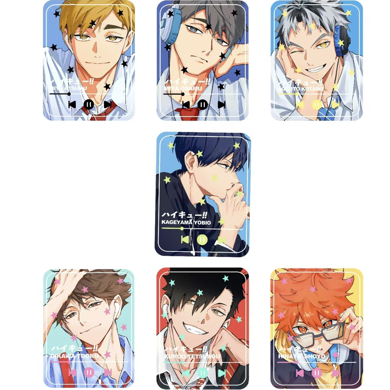 新款排球少年周边自印音乐三寸小卡高颜值卡片ins风送朋友收藏卡