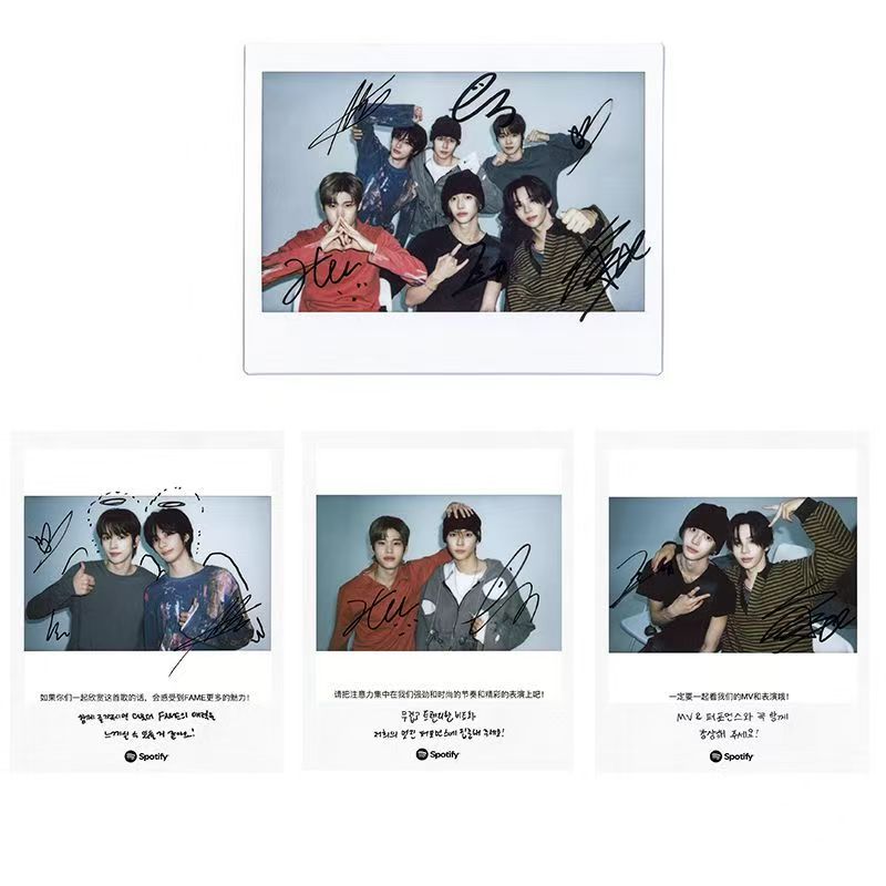 新款riize周边自印拉椅子拍立得签名小卡朴元彬李灿荣周边饭制卡