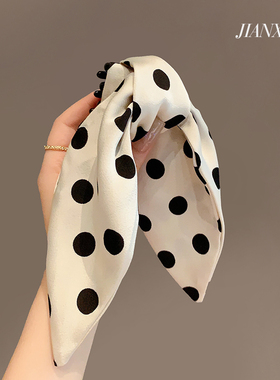 玫瑰的故事刘亦菲黄亦玫同款波点马尾抓夹蝴蝶结发夹盘发鲨鱼夹女