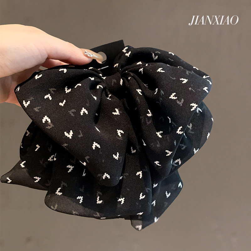 简晓抓夹布艺简约蝴蝶结马尾夹