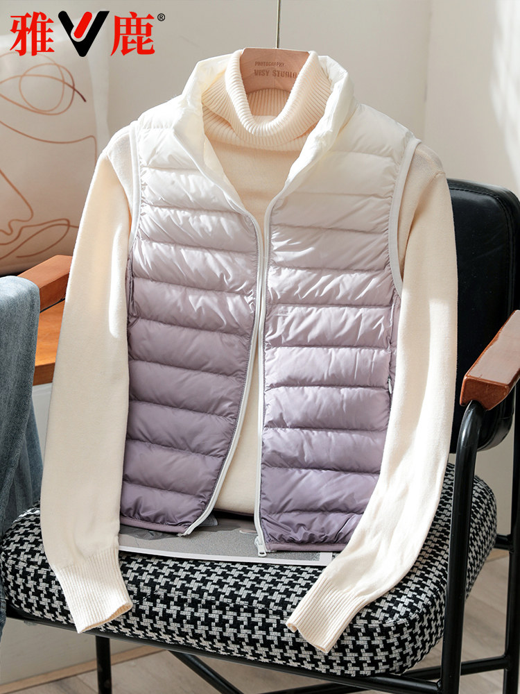 YALU 2023 새로운 경량 다운 조끼 여성 짧은 남성 경량 커플 패션 조끼 경량 초경량 겨울